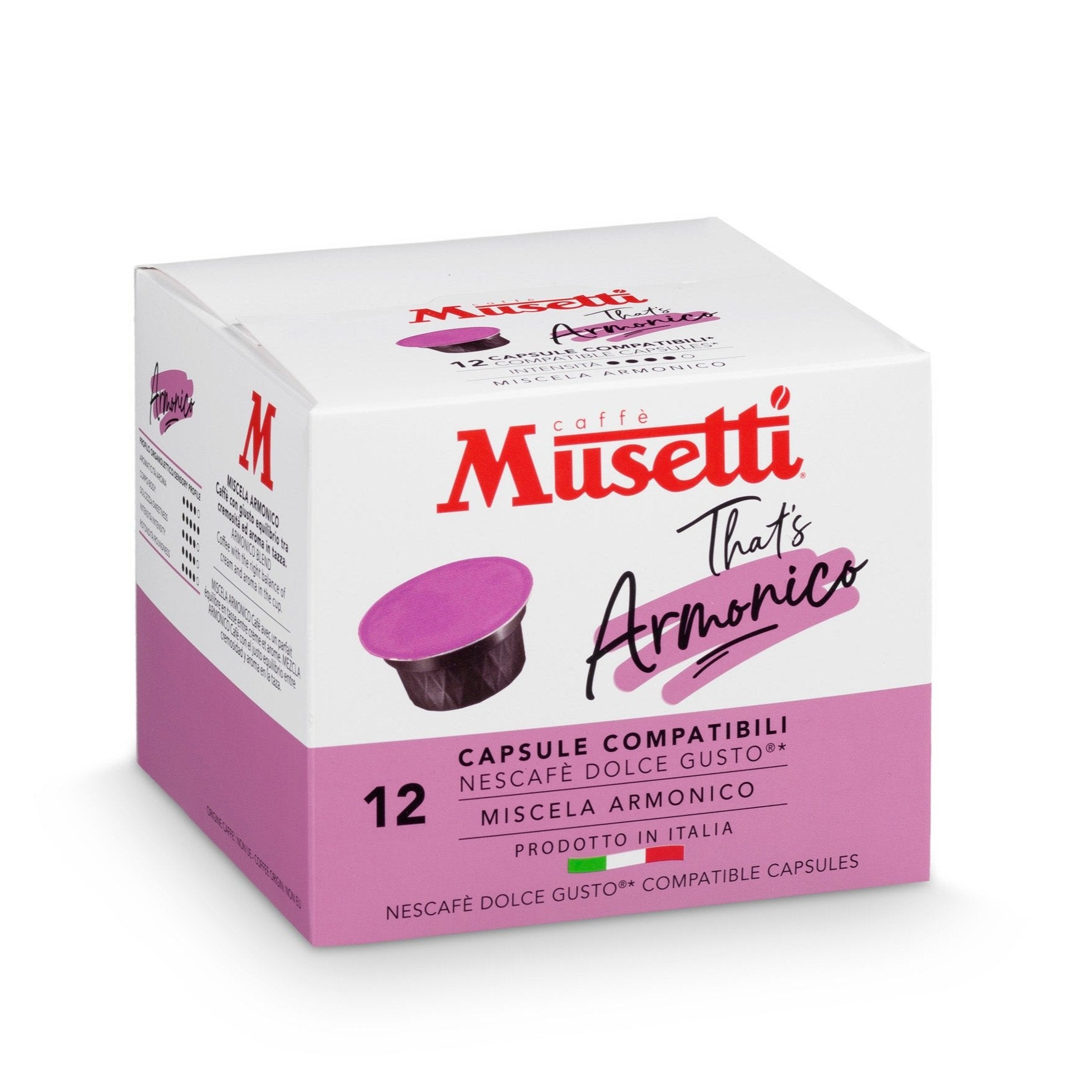 CAPSULE COMPATIBILI NESCAFÉ DOLCE GUSTO® MUSETTI - MISCELA ARMONICO 12PZ - Musetti shop