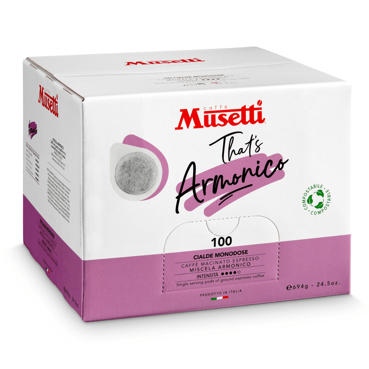 Cialde di caffè compostabili Musetti - miscela Armonico - Musetti shop