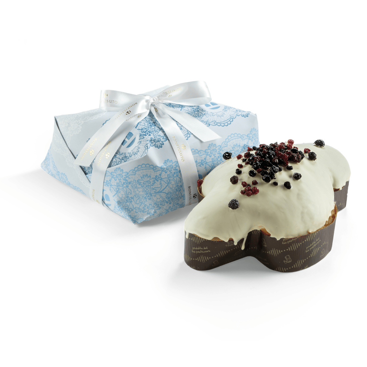 Colomba ai Frutti di Bosco Bonfissuto, 1 kg - con Copertura al Cioccolato Bianco e Frutti di Bosco Disidratati - Musetti shop