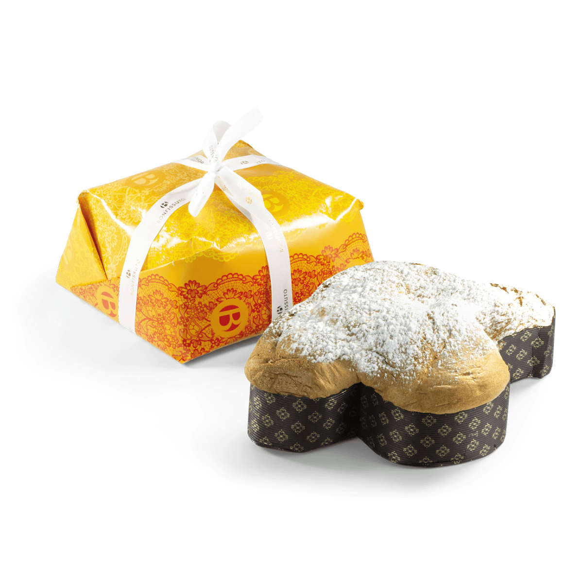 Colomba Pandorata Bonfissuto, 1 kg – Senza Canditi, con Copertura di Zucchero a Velo - Musetti shop