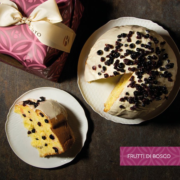 Panettone ai Frutti di Bosco Bonfissuto, 1kg – con Mirtilli, Fragoline e Glassa al Cioccolato Bianco - Musetti shop