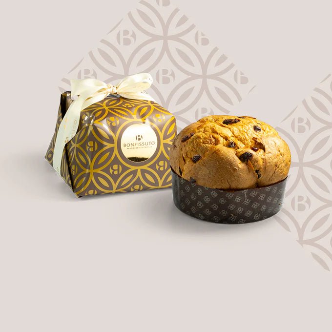 Panettone al Cioccolato Bonfissuto, 1kg – con Gocce e Farcitura al Cioccolato Fondente - Musetti shop