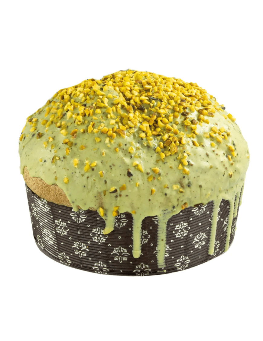 Panettone al Pistacchio Bonfissuto, 1kg – GLUTEN FREE con Glassa al Pistacchio e Crema Spalmabile - Musetti shop