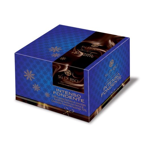 Panettone Intenso Fondente Sal De Riso, 1kg – con Crema al Cioccolato Fondente Guanaja 70% - Musetti shop