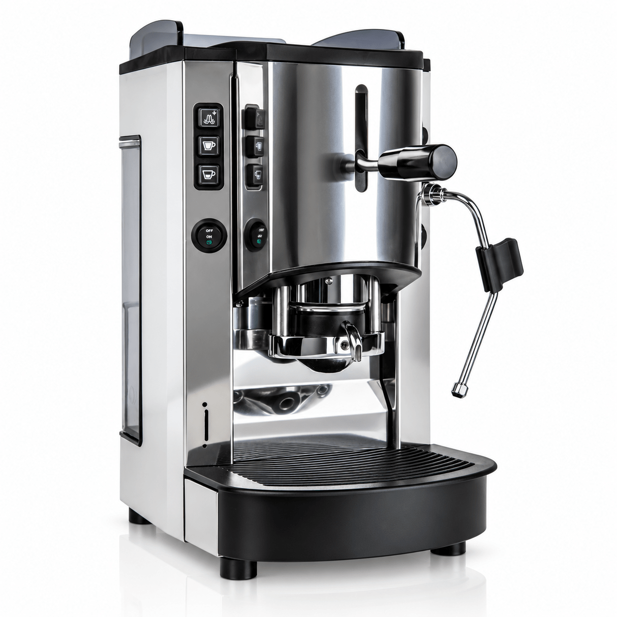 Pinocchio Inox - Macchina da caffè in cialde con Cappuccinatore a vapore Spinel + 18 cialde di caffè Musetti OMAGGIO - Musetti shop