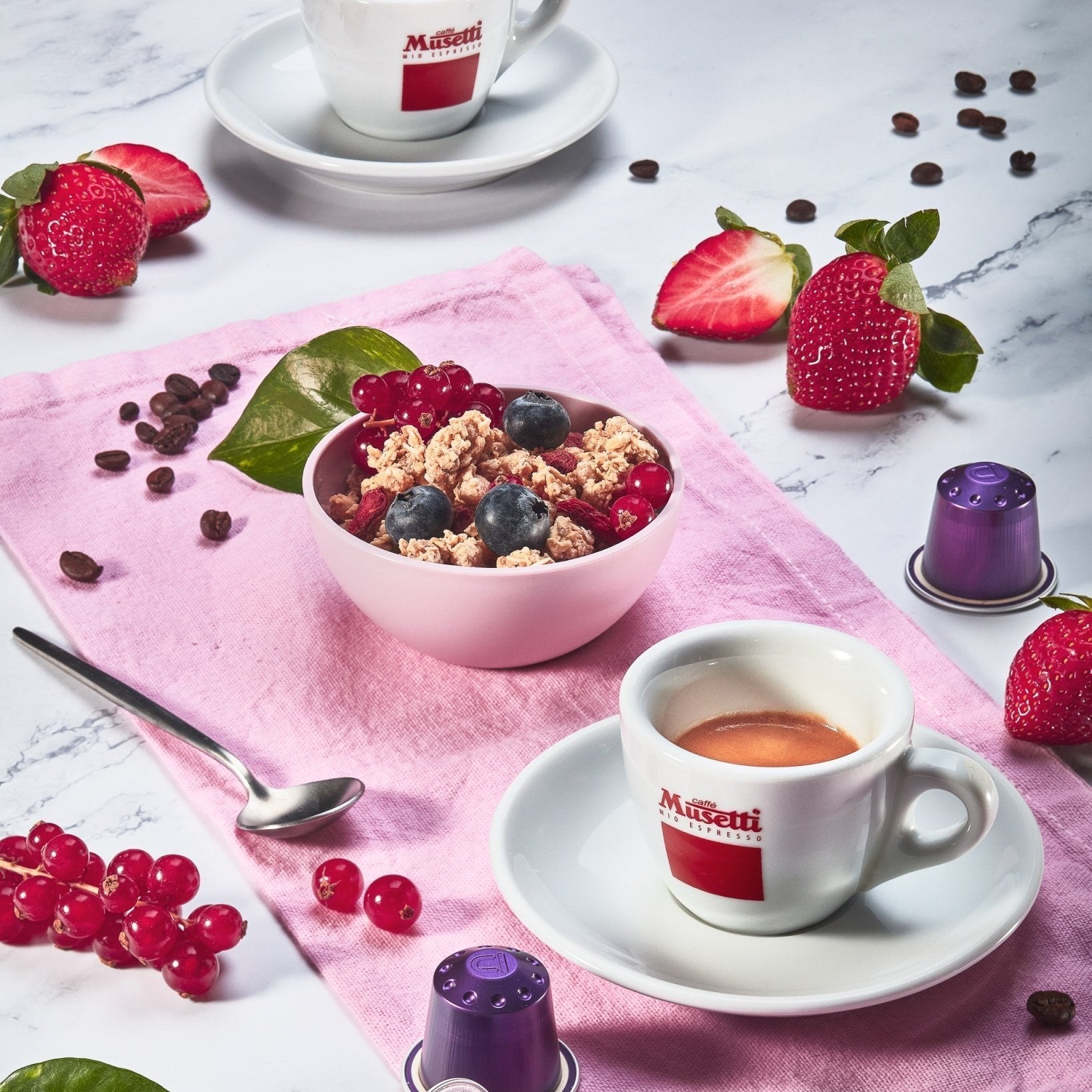 Set di 6 tazzine da caffè Musetti con piattini - Mio Espresso - Musetti shop