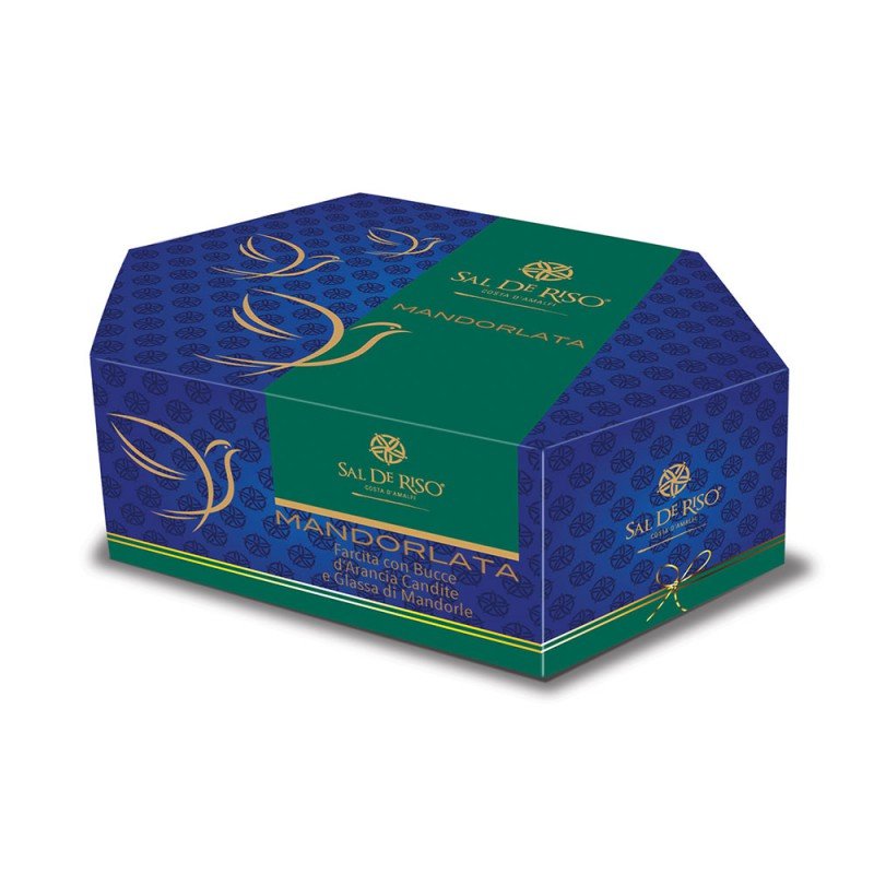 Colomba Classica Mandorlata Sal De Riso, 1kg - Con Uvetta, Arancia e Cedro Candito, Glassa di Mandorle - Musetti shop