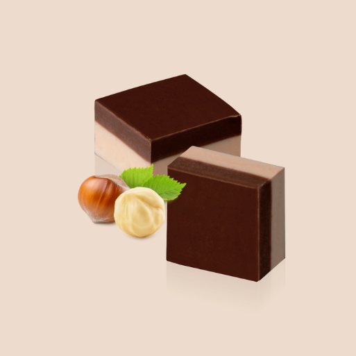 Cremini Musetti, boîte de 100 – Chocolats au lait et blancs aux noisettes Gianduia