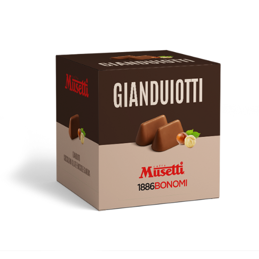 Gianduiotti Musetti, boîte de 100 – Chocolats au lait et noisettes Gianduia