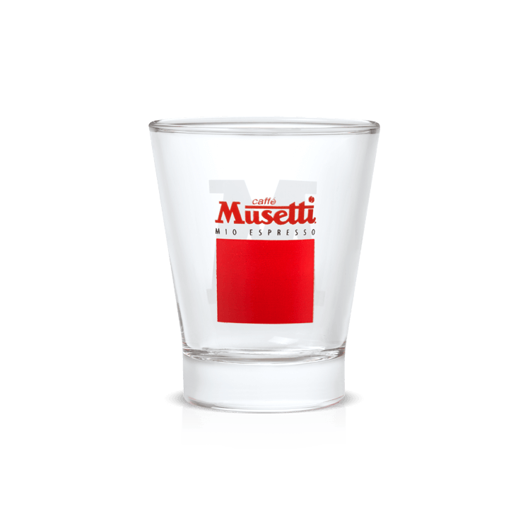6 bicchierini vetro Coffee Break con logo Musetti - Musetti shop
