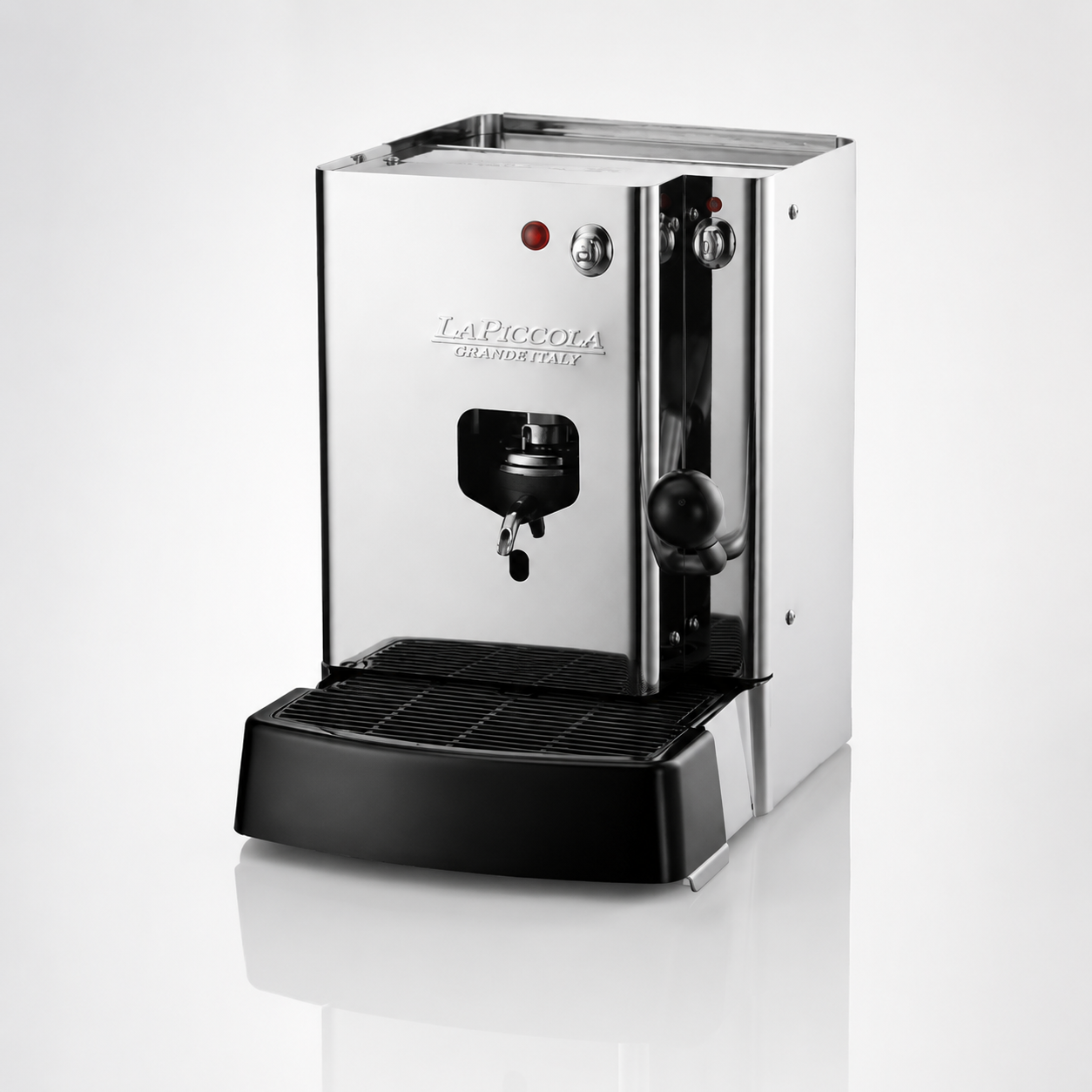 La Piccola Sara Inox - Machine à café à dosettes + 18 dosettes de café Musetti OFFERTES
