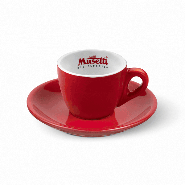 Musetti コーヒーセット 250g×6 Set of 6 Musetti coffee cups with saucers - Rainbow