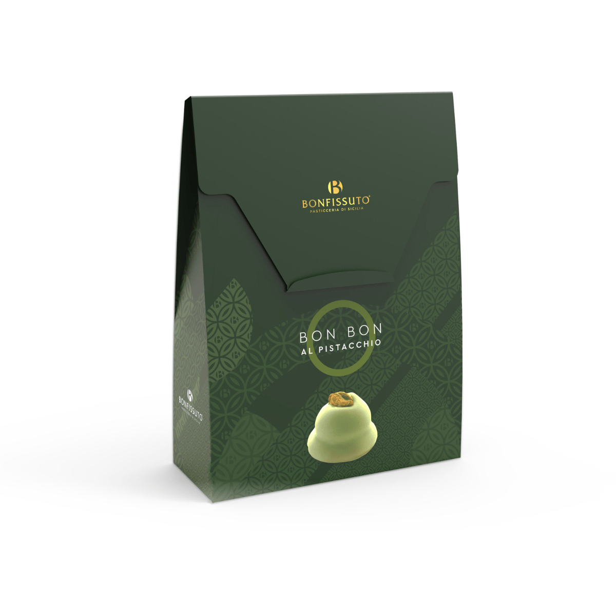 Bon Bon Pistacchio Bonfissuto, 170g – Pasticcini con Crema al Pistacchio e Glassa al Pistacchio - Musetti shop