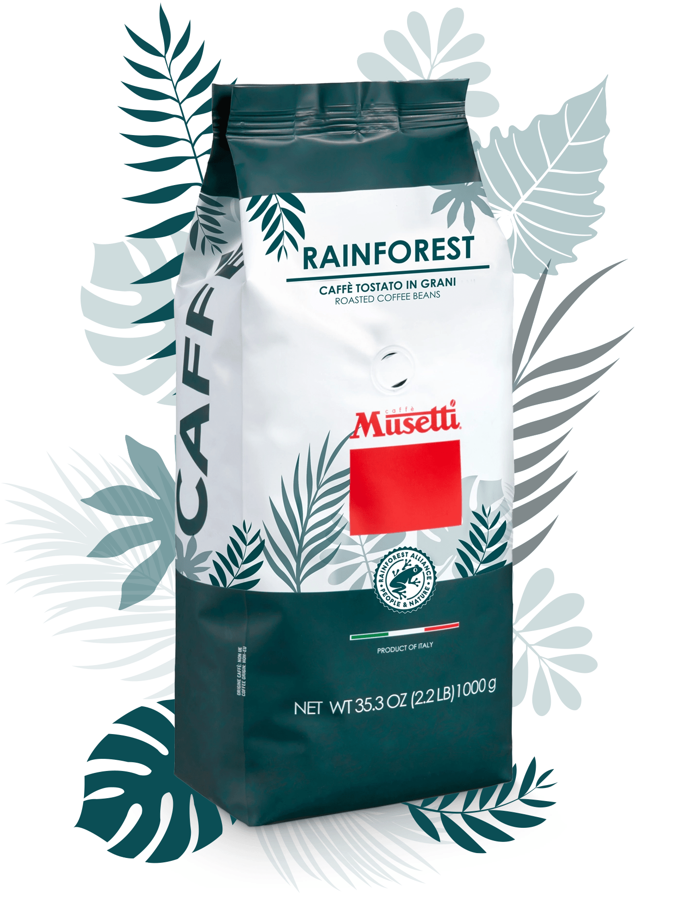 Caffè in grani Musetti, 1kg - miscela Rainforest - Musetti shop