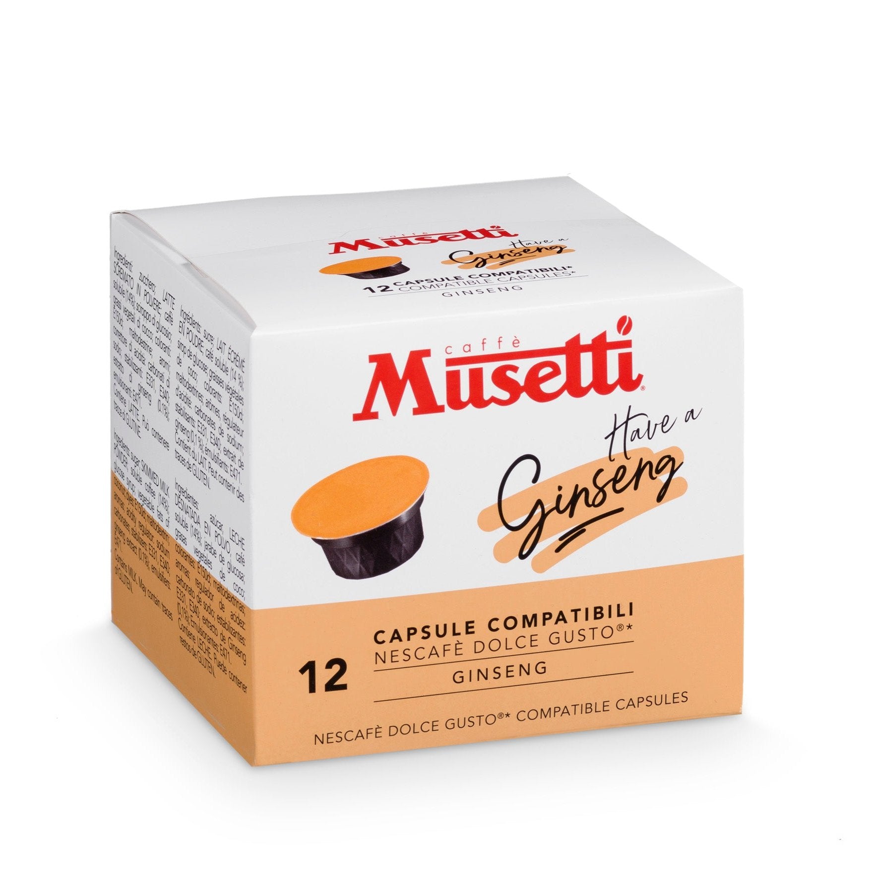 CAPSULE COMPATIBILI NESCAFÉ DOLCE GUSTO® MUSETTI - GINSENG 12 PZ - Musetti shop