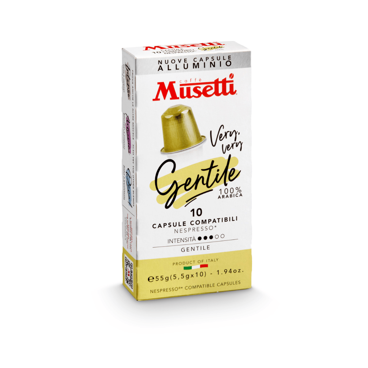 Capsule di caffè in Alluminio Musetti Compatibili Nespresso* - miscela Gentile - Musetti shop