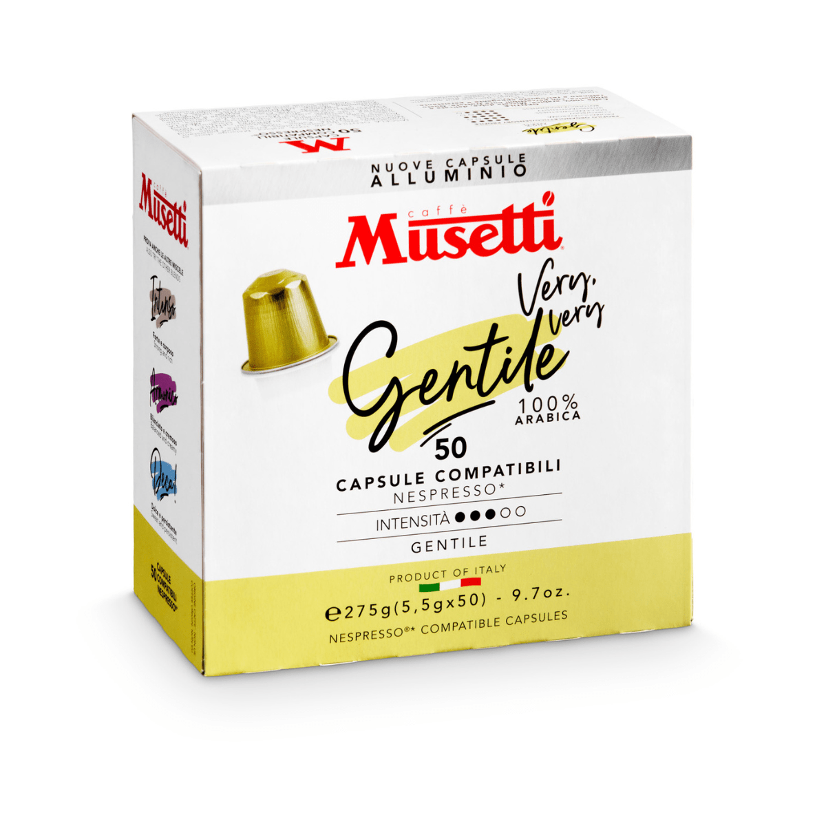 Capsule di caffè in Alluminio Musetti Compatibili Nespresso* - miscela Gentile - Musetti shop