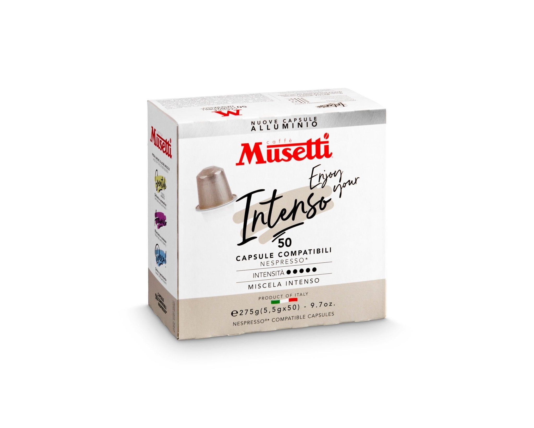 Capsule di caffè in Alluminio Musetti Compatibili Nespresso* - miscela Intenso - Musetti shop