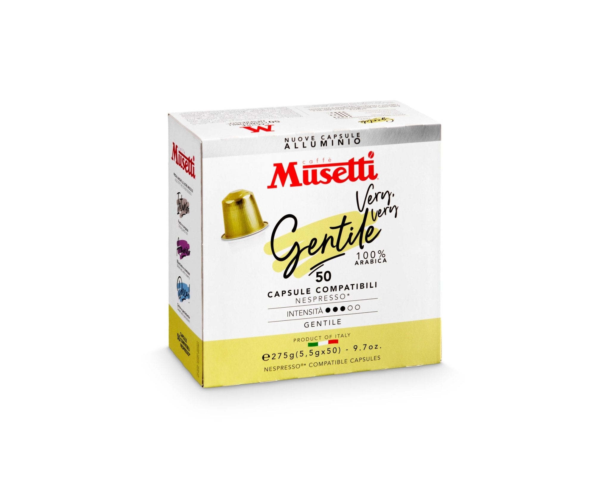 CAPSULE IN ALLUMINIO COMPATIBILI CON MACCHINE NESPRESSO* 10 PZ GENTILE - Musetti shop