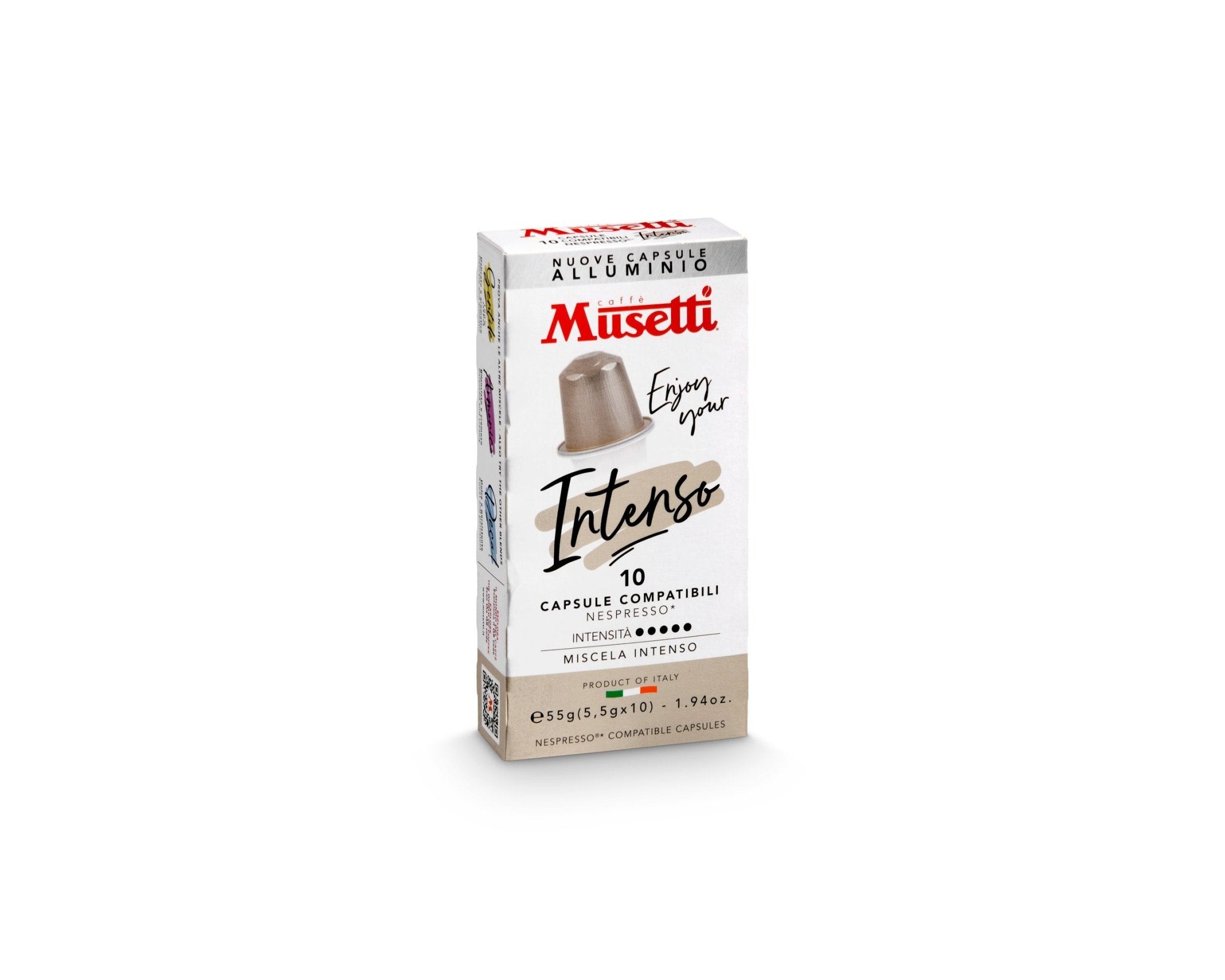 CAPSULE IN ALLUMINIO COMPATIBILI CON MACCHINE NESPRESSO* 10 PZ INTENSO - Musetti shop