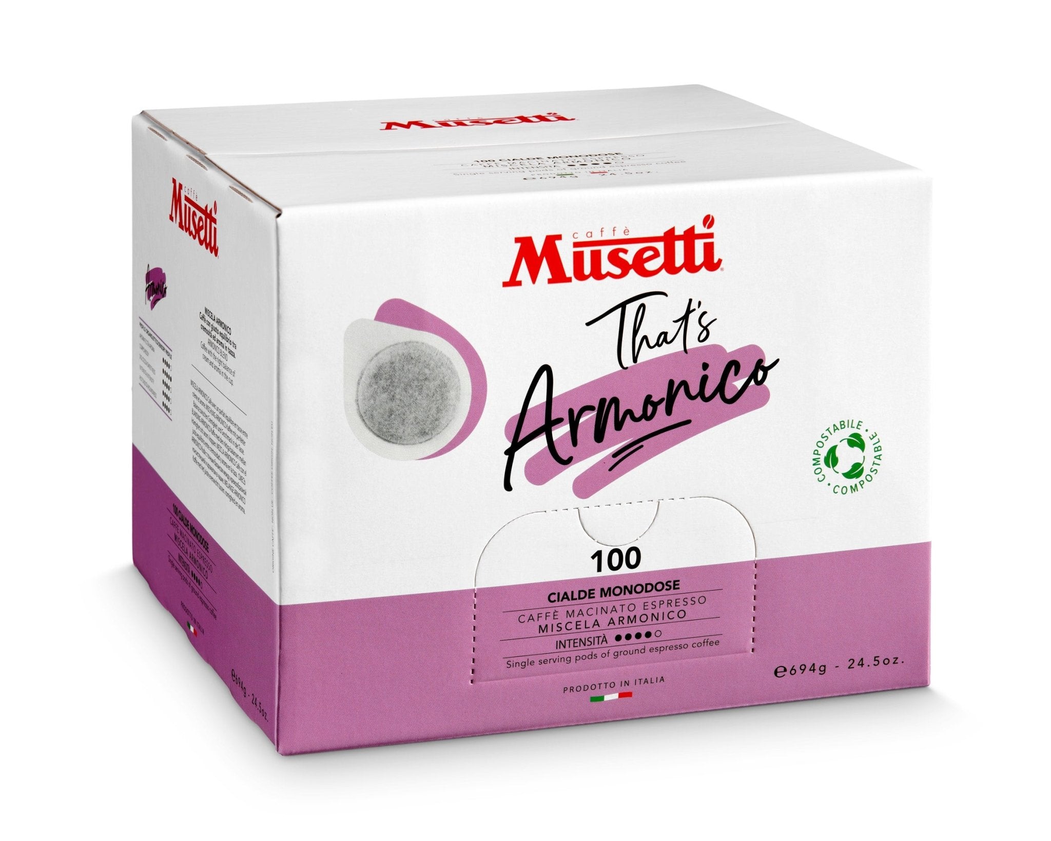 CIALDE COMPOSTABILI ARMONICO 100 PZ - Musetti shop