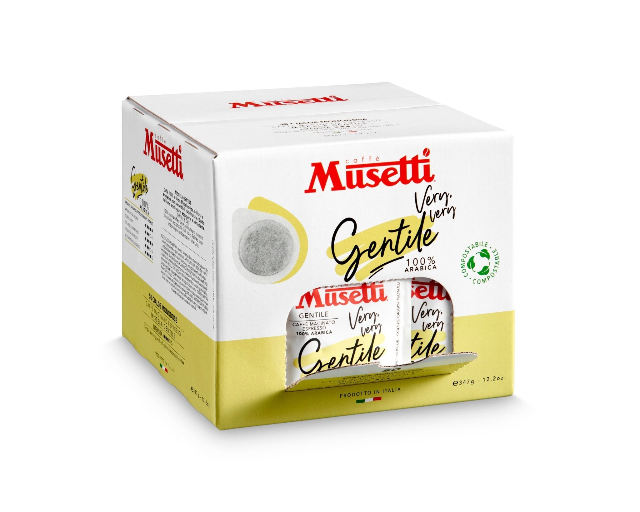 CIALDE COMPOSTABILI GENTILE 100% ARABICA 50 PZ - Musetti shop