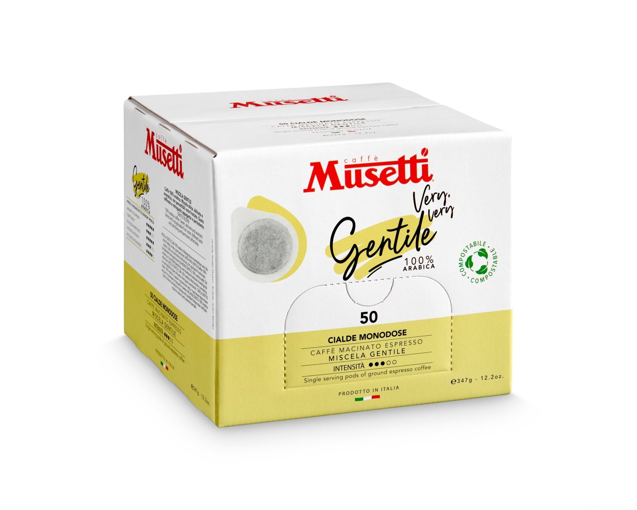 CIALDE COMPOSTABILI GENTILE 100% ARABICA 50 PZ - Musetti shop