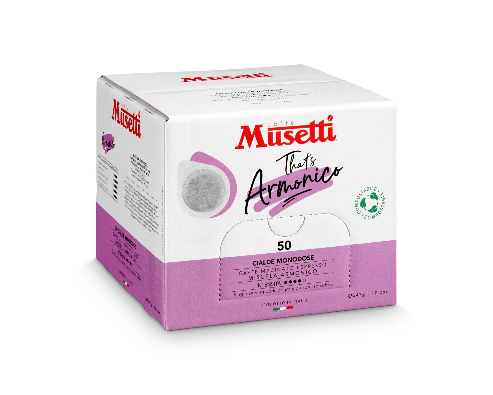 CIALDE DI CAFFÈ COMPOSTABILI MUSETTI - MISCELA ARMONICO - Musetti shop