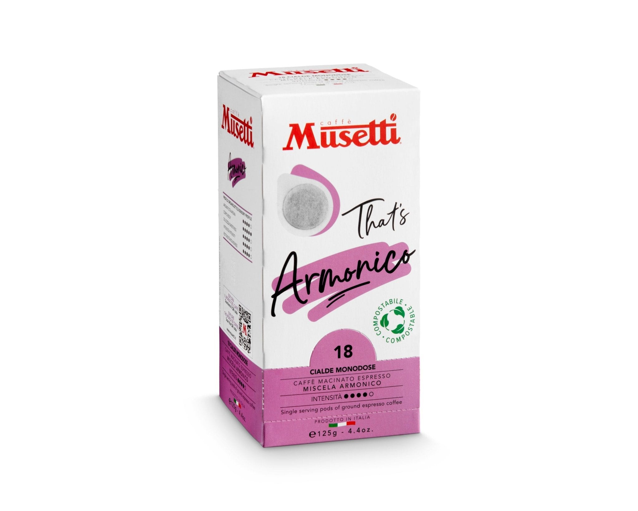 CIALDE DI CAFFÈ COMPOSTABILI MUSETTI - MISCELA ARMONICO - Musetti shop