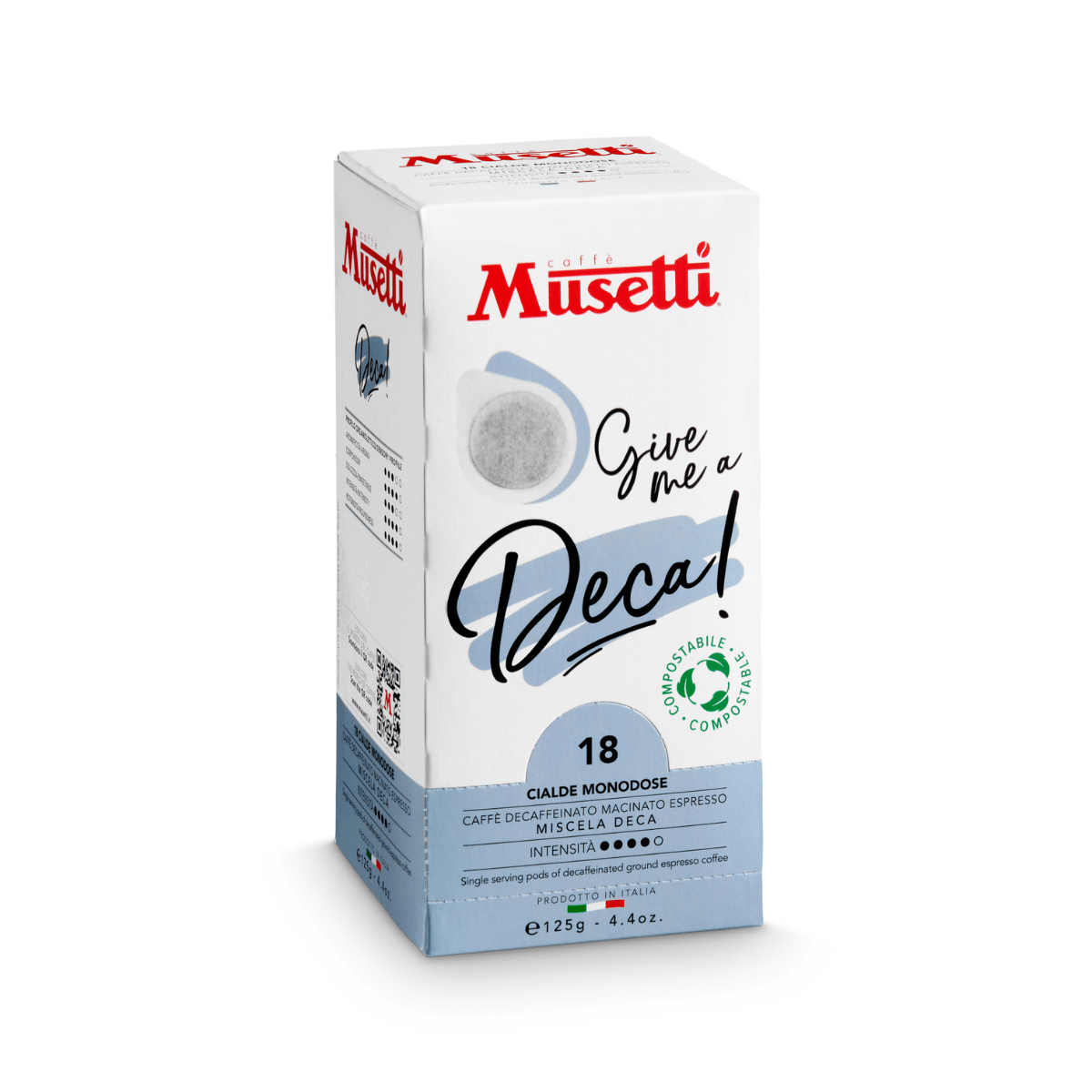 Cialde di caffè compostabili Musetti - miscela Deca - Musetti shop