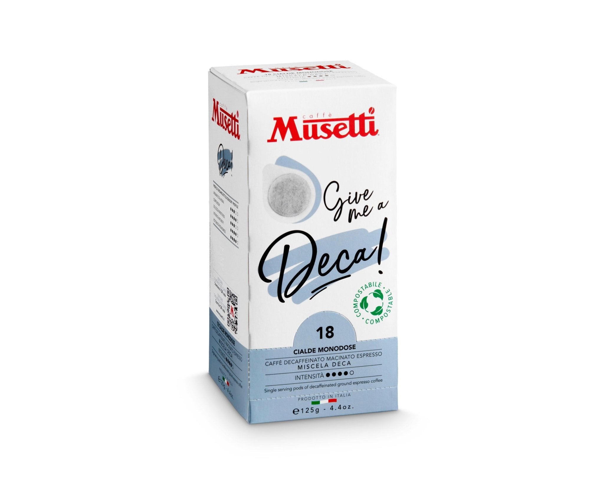 Cialde di caffè compostabili Musetti - miscela Deca - Musetti shop