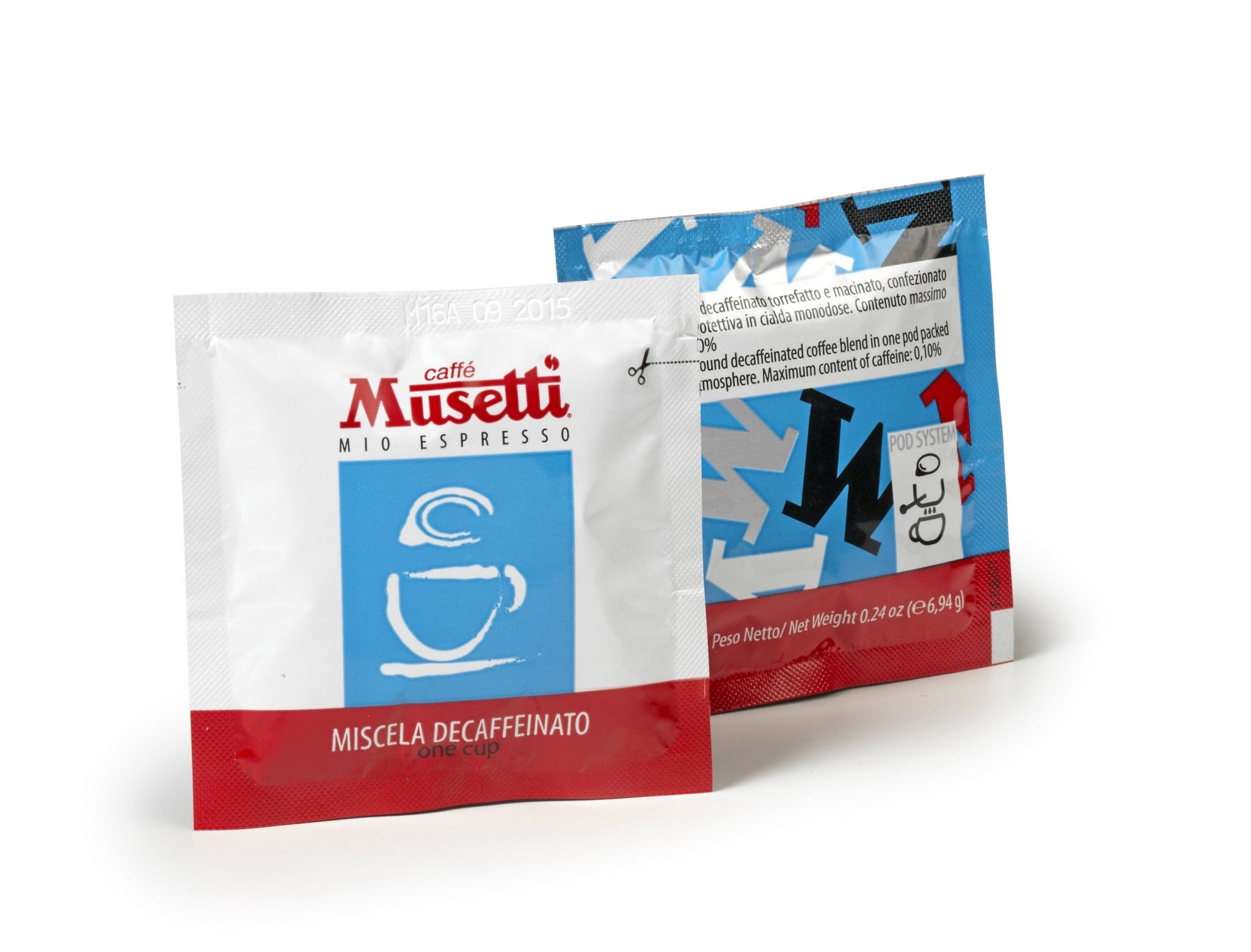 Cialde di caffè compostabili Musetti - miscela Decaffeinato 150 pz - Musetti shop