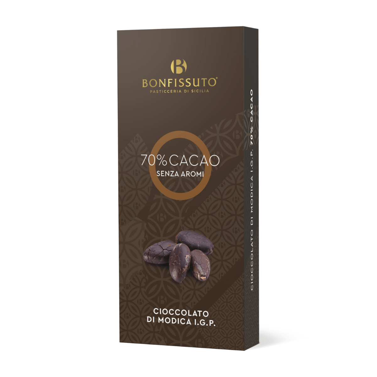 Cioccolato di Modica IGP 70% Cacao Bonfissuto, 75g – Tavoletta Fondente - Musetti shop