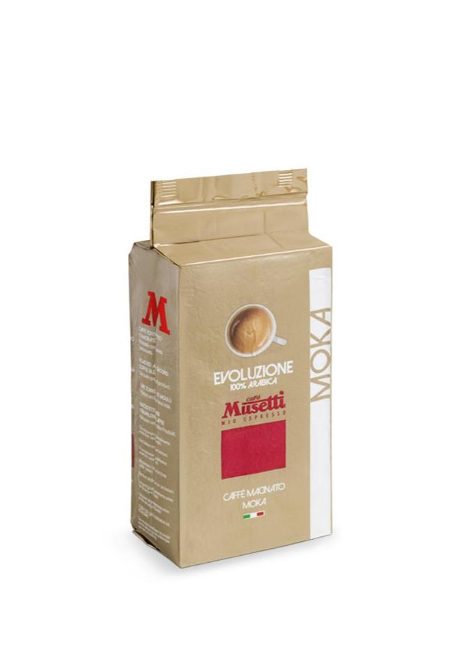 MATTONELLA DI CAFFE' EVOLUZIONE 250G MACINATO MOKA. - Musetti shop