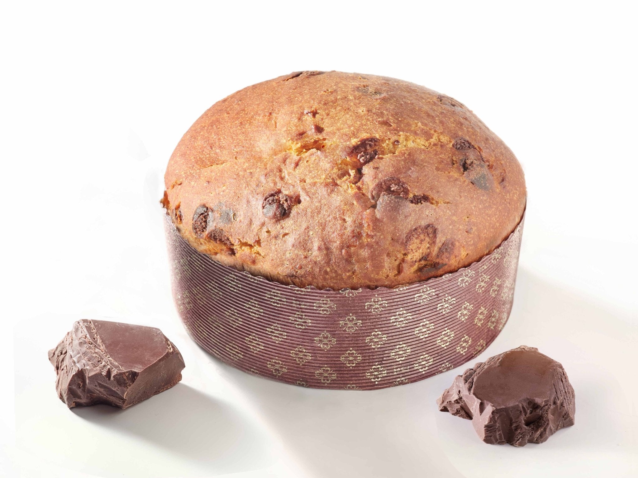 Panettone al Cioccolato senza Glutine e senza Lattosio Sal De Riso, 500g - GLUTEN FREE con Gocce di Cioccolato Fondente Domori - Musetti shop