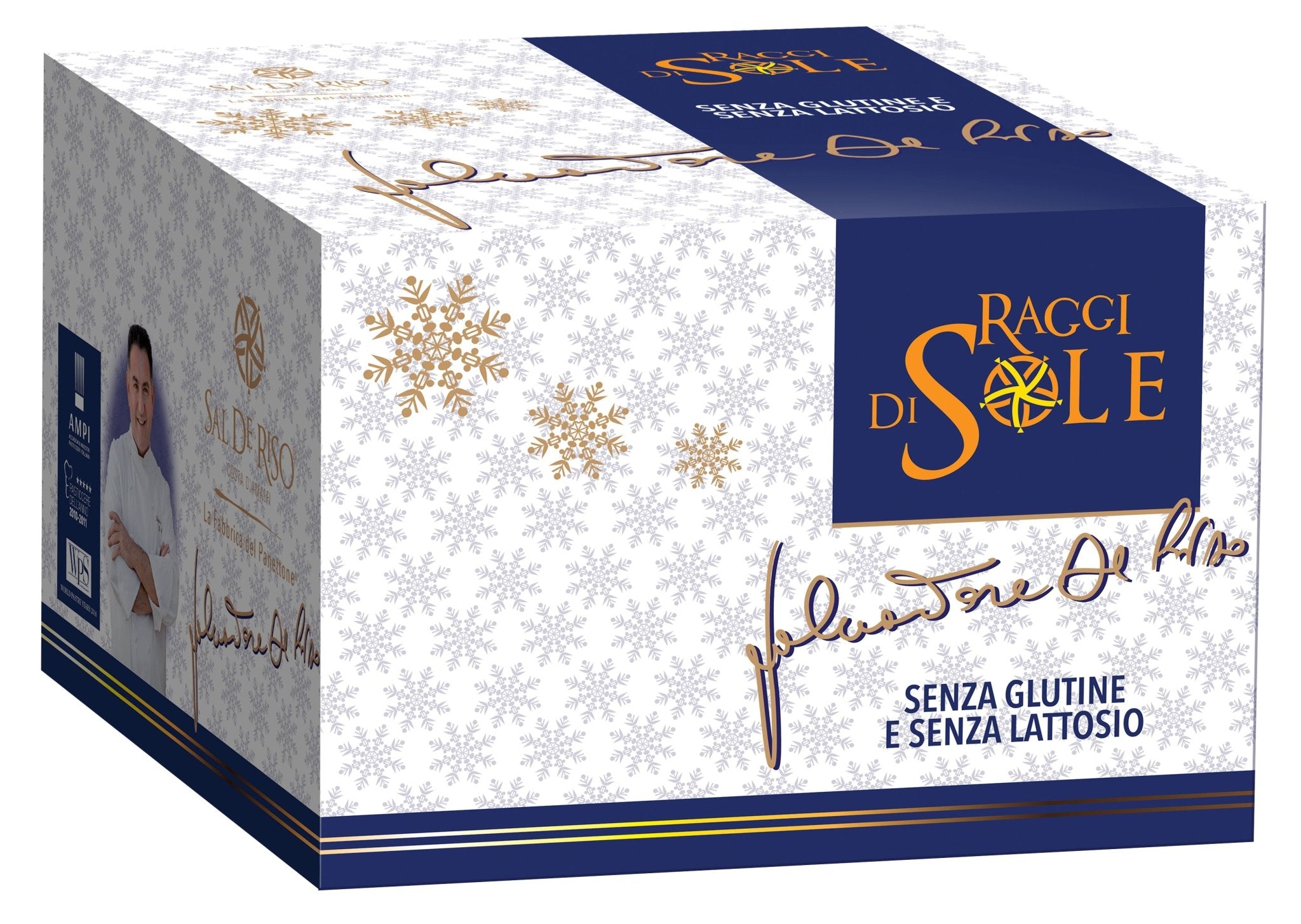 Panettone al Cioccolato senza Glutine e senza Lattosio Sal De Riso, 500g - GLUTEN FREE con Gocce di Cioccolato Fondente Domori - Musetti shop