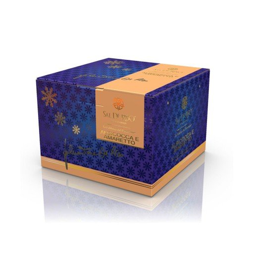 Panettone Albicocca e Amaretto Sal De Riso, 1kg - con Albicocche Candite e Glassa all'Amaretto - Musetti shop