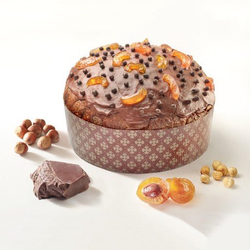 Panettone Cioccoloso Albicocca e Vaniglia Sal De Riso, 1kg - con Impasto al Cioccolato Fondente e Albicocche Candite - Musetti shop