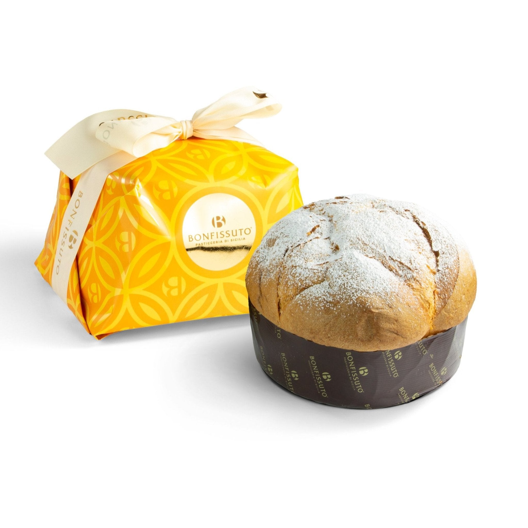 Panettone Pandorato Bonfissuto, 1kg - a Lievitazione Naturale con Zucchero a Velo - Musetti shop