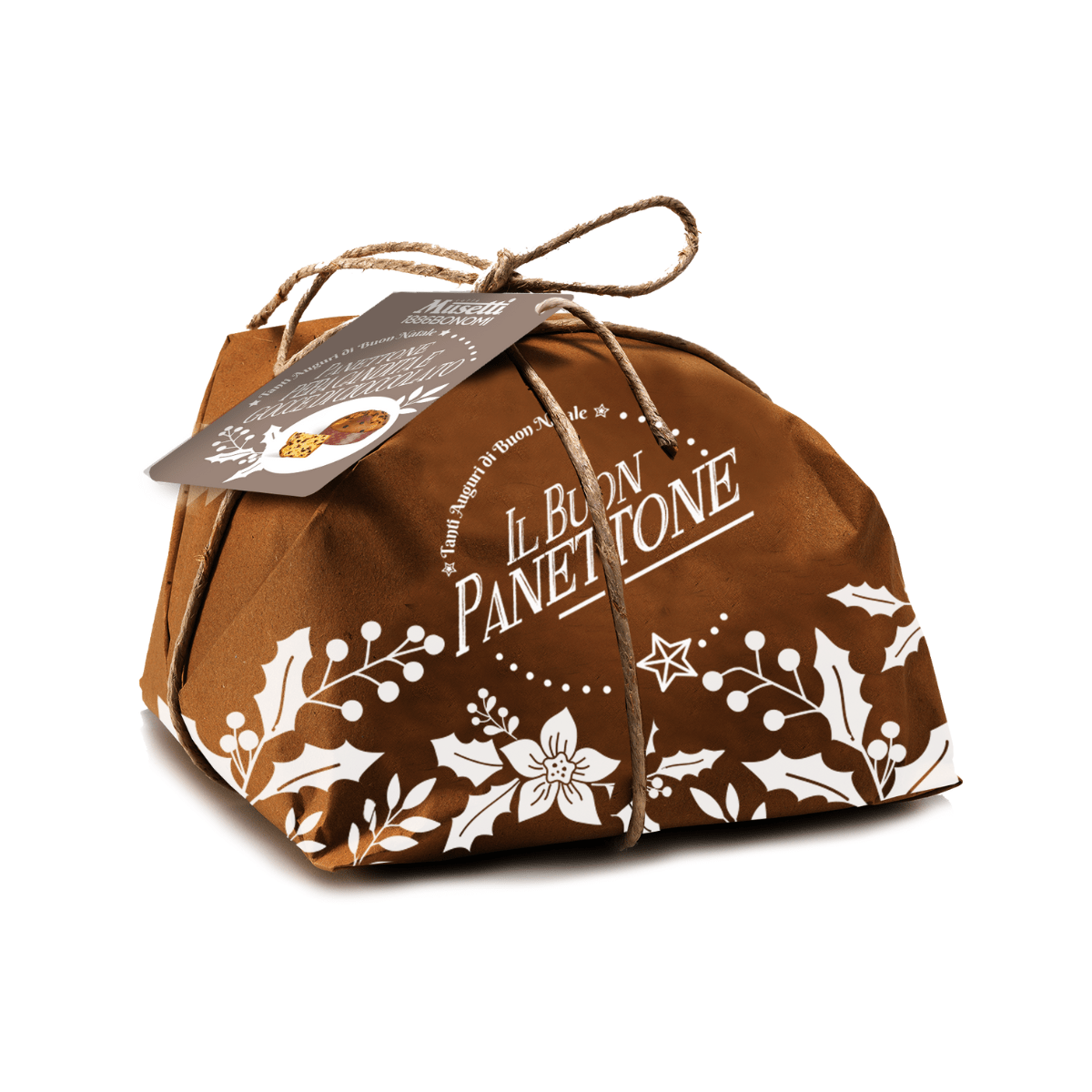 Panettone Pera e Cioccolato Musetti 750g - con Gocce di Cioccolato e Pera Candita - Musetti shop