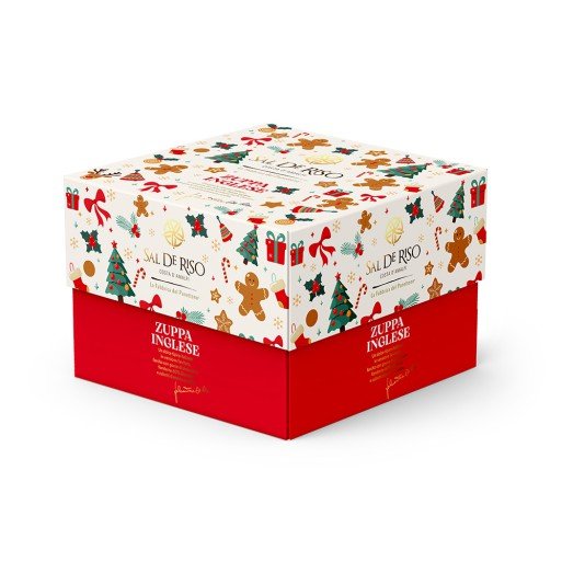 Panettone Zuppa Inglese Sal De Riso, 1kg – con Crema all’Alkermes e sac à poche di crema all'Alkermes - Musetti shop