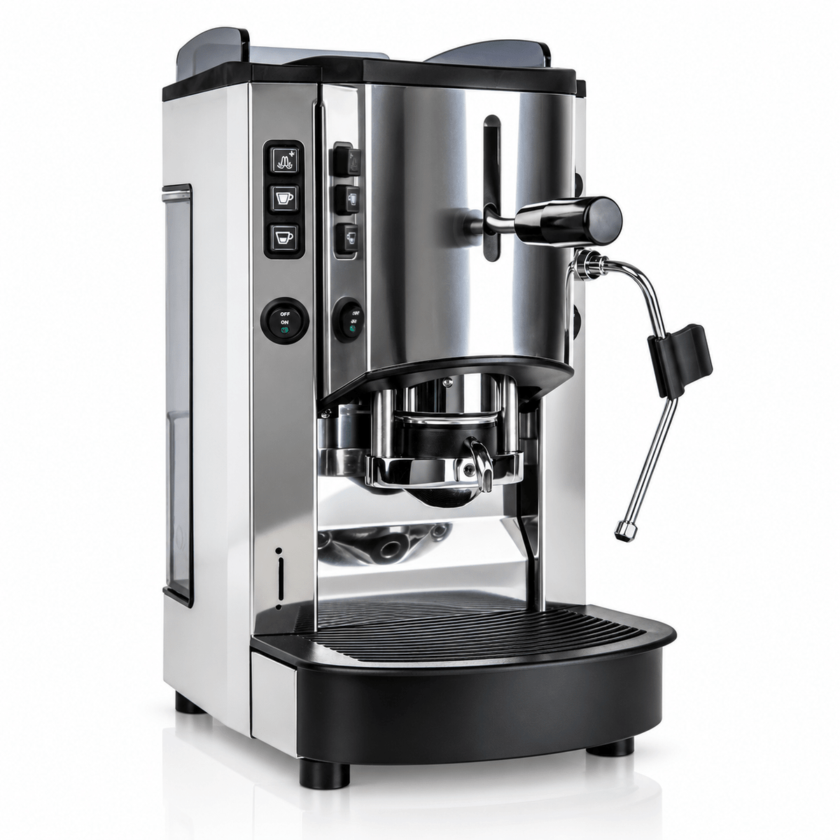 Pinocchio Inox - Macchina da caffè in cialde con Cappuccinatore a vapore Spinel + 18 cialde di caffè Musetti OMAGGIO - Musetti shop