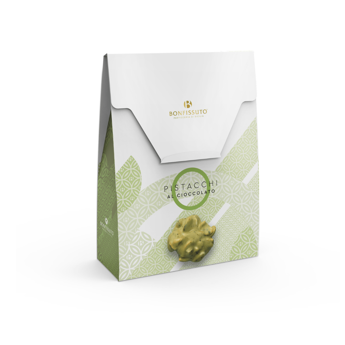 Pistacchi al Cioccolato Bonfissuto, 170g – Pistacchi Tostati Ricoperti di Cioccolato Bianco - Musetti shop