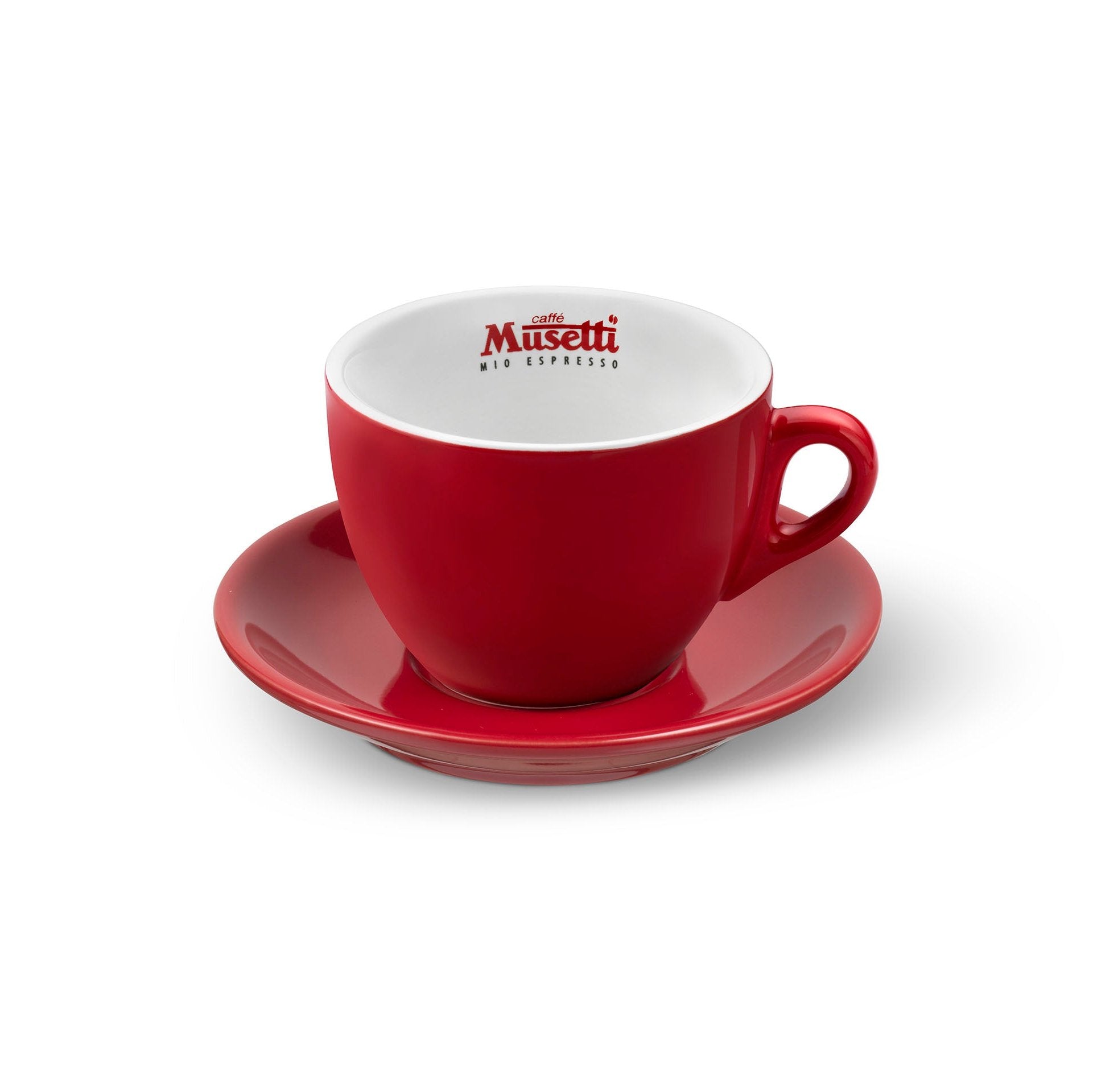 Set di 6 tazze da cappuccino Musetti con piattini - Rainbow - Musetti shop