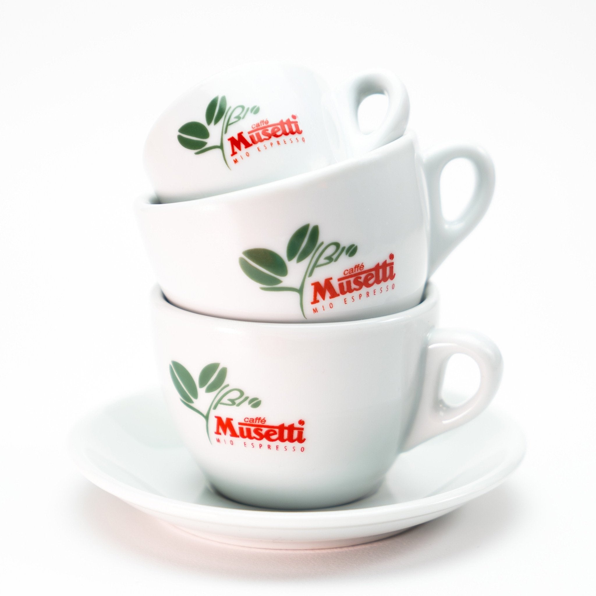 Set di 6 tazzine da caffè Musetti con piattini - Bio - Musetti shop