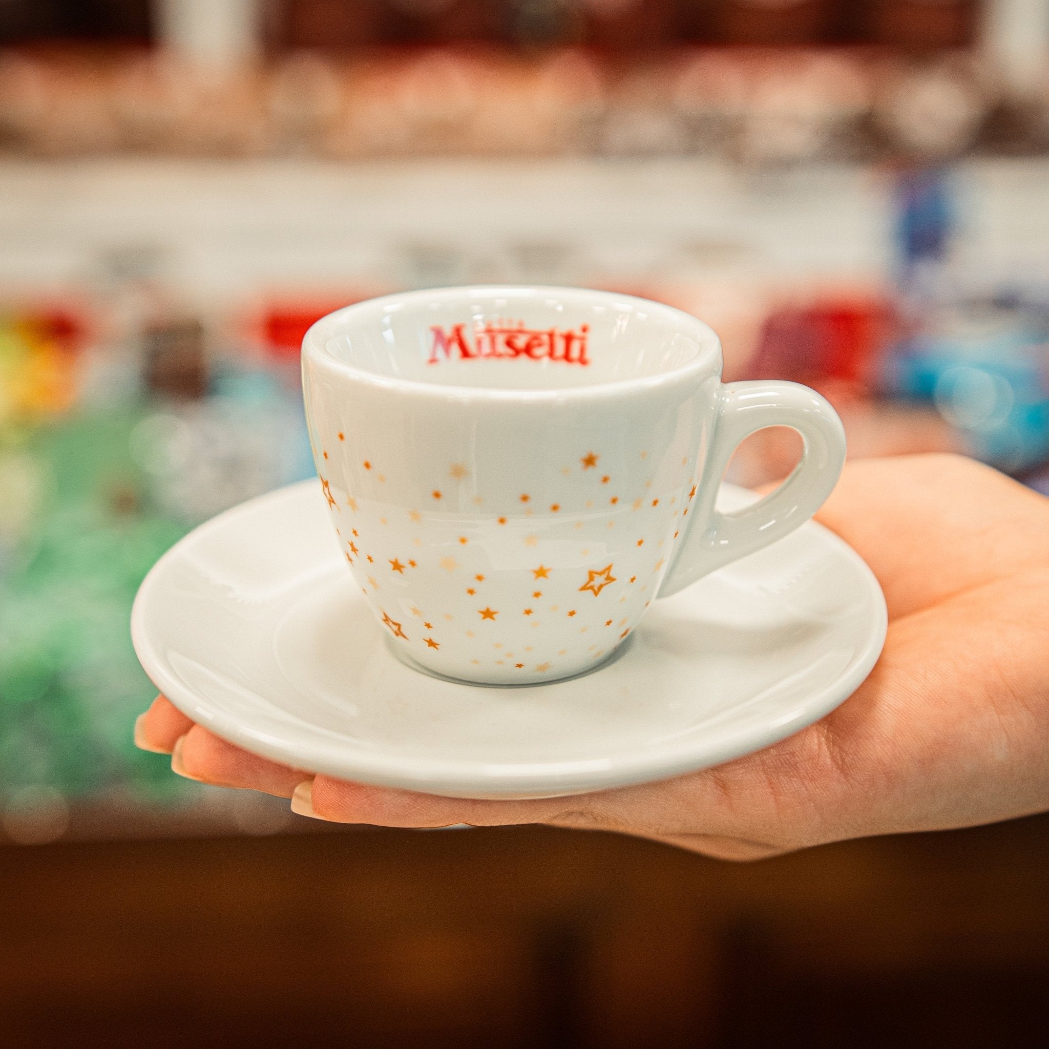 Set di 6 tazzine da caffè Musetti con piattini - Stars - Musetti shop