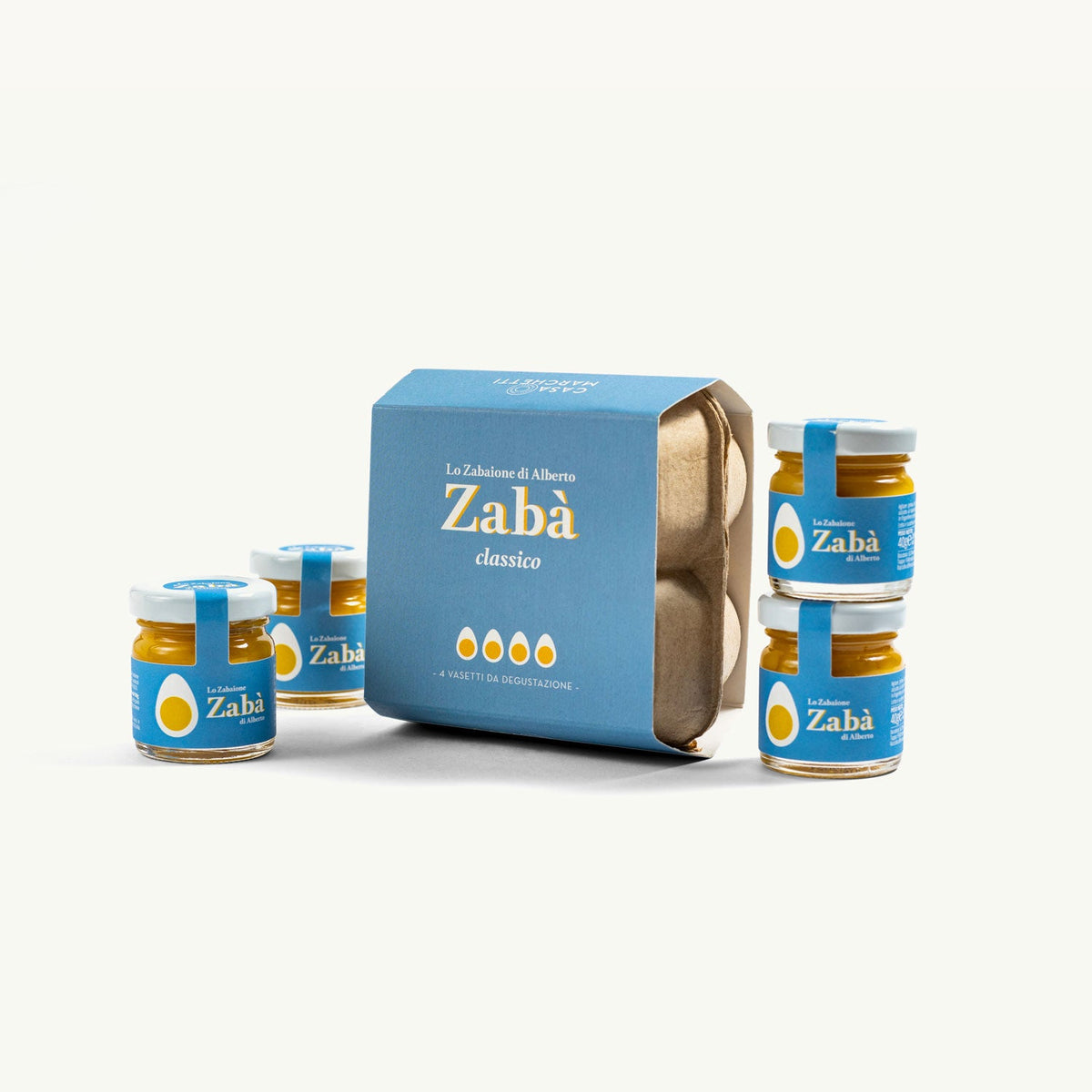 Api Zaba Zabà Classico Mini au Marsala, 4x40g – Sabayon artisanal dans un porte